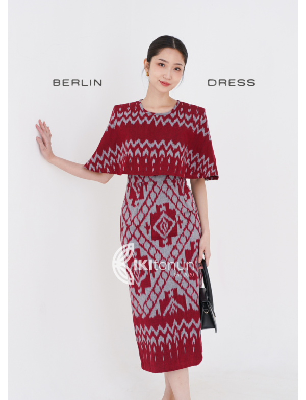 Berlin Dress (RED) - IKATAN SERIES