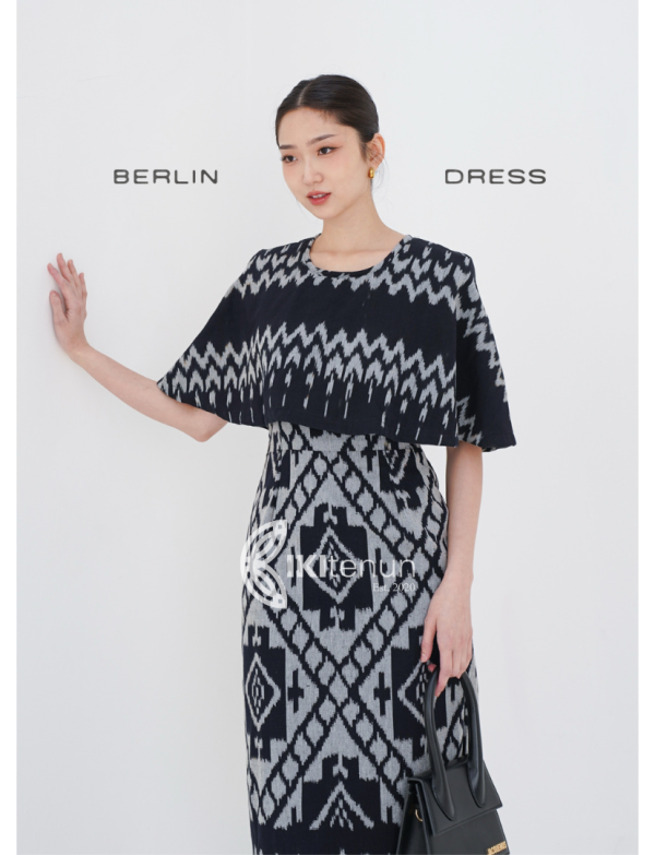Berlin Dress (Black) - IKATAN SERIES